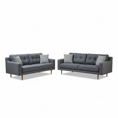 Gro Stofgarnitur fir de Wunnzëmmer Luxus 2x Polstersich Sofaen Textilmöbel