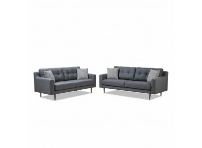 Gro Stofgarnitur fir de Wunnzëmmer Luxus 2x Polstersich Sofaen Textilmöbel