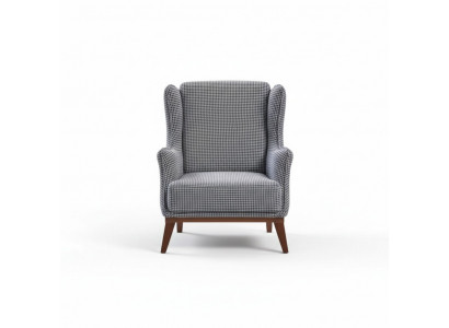 Graue Karéiert Eenzelstull Modernen Wunnzëmmer Eenzelstull Luxus Miwwelen