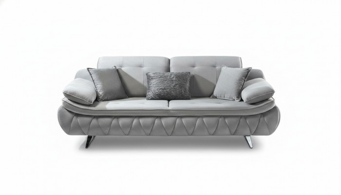Gro Modern Luxus Design 3-Sëtzer Stoffsëtz Wohnzimmer Sofa Textilmaterial