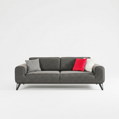 Groue 3-Sëtz-Stoffsofa Modern Design Wunnzëmmer Textil Stoff Material