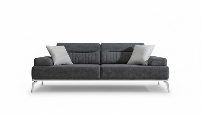Grou Wohnzimmer 3-Sëtzer Stoffcouch Modern Luxus Design Textil Material