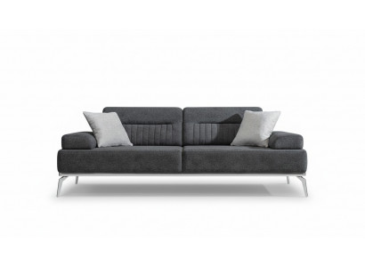 Grou Wohnzimmer 3-Sëtzer Stoffcouch Modern Luxus Design Textil Material