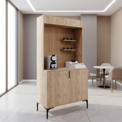 Iesszëmmer Schaff Sideboard Braun Faarf Modern Design Kaffis-Schaf