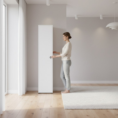 Buedzëmmerkast Wäiss Faarf Modern Luxus Rechteckeg Biedkapp Buedzëmmer