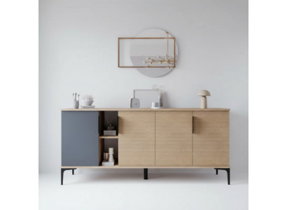 Braun Grau Hel Modern Rechteckeg Sideboard Wunnzëmmer Luxus Design