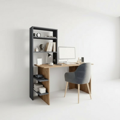 Schlofzëmmer Jugendzëmmer Schreifdësch Computerdësch Modern Design Braun Gro