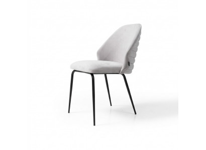 Wäisse Edelstahl Still Luxuspolster Eenzel Sëtz Designer Kichenstill