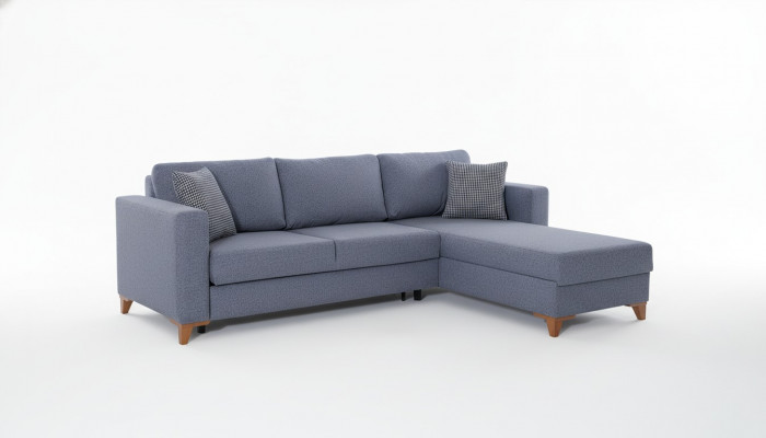 Stilvollt Graut Polstersofa Designer Ecksofa Wunnzëmmer Sëtz-Couch Nei