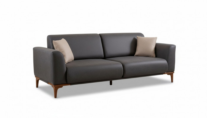 Grau Kënschtlieder Lieder Wunnzëmmer Designer Couch Luxuriéise 3-Sëtzer