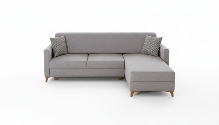 Hellgréng Stoffcanapé Wunnzëmmer Designer Couch Luxus Eckcanapé Nei