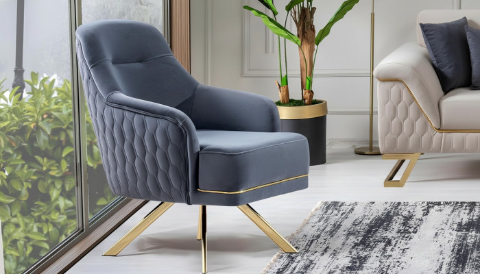 Bloen Eensëtzer Designer Miwwelstéck Edelstolssessel Wunnzëmmer Miwwelen
