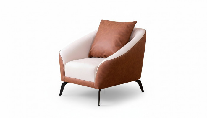 Luxuriéise Liederfauteuil Modernen 1-Sëtzer Fauteuil Wunnzëmmer Miwwelen