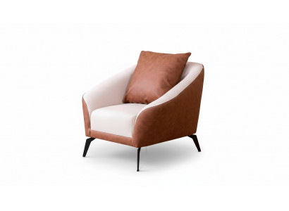 Luxuriéise Liederfauteuil Modernen 1-Sëtzer Fauteuil Wunnzëmmer Miwwelen