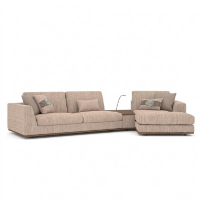 Designer Eckcanapé L-Form Luxus Sofa Canapé Wunnzëmmer Textil Gepolstert Miwwelen