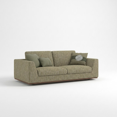 Zweesëtzeger Sofa Canapé Modern Gréng Textil Polstersmöbel Stuff Nei