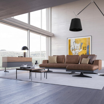 Wunnzëmmer Lieder Eckcanapé L-Form Polstermiwwelen Modern Entspanungs-Canapé Couch