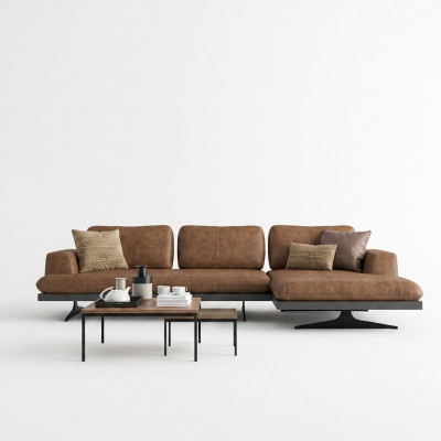 Wunnzëmmer Lieder Eckcanapé L-Form Polstermiwwelen Modern Entspanungs-Canapé Couch