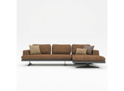 Ecksofa L-Form Relax Wunnzëmmer Brong Lieder Sofa Polstermeubel Eck Garnitur