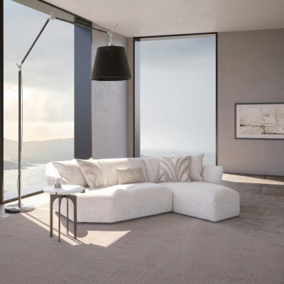 Designer Sofa Couch Wäiss Ariichtung Wunnzëmmer Ecksofa L-Form Polstermébel