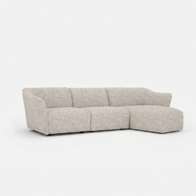 Eck Garnitur Wäiss Canapé Couch L-Form Designer Modern Wunnzëmmer Neit