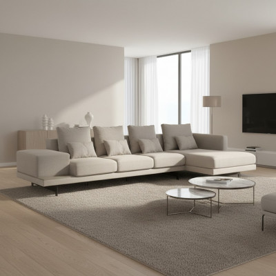 Luxus Miwwelen Modern Garnitur Eckcouch L-Form Designer Ariichtung Polstermöbel