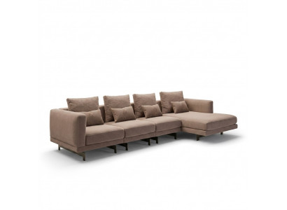 Beige Polstermeubel Luxus Eck Garnitur Ecksofa L-Form Designer Ariichtung