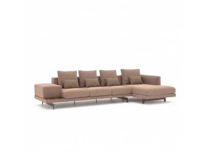 Luusus Crème Eckcanapé L-Form Polstermöbel Wunnzëmmer Designer Ariichtung