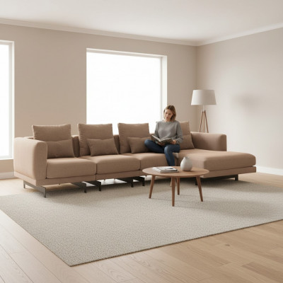 Designer Polstermebel Eck Garnitur Nei Miwwelen Ecksofa L-Form Wunnzëmmer