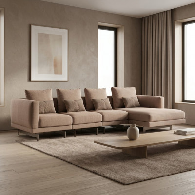 Designer Polstermebel Eck Garnitur Nei Miwwelen Ecksofa L-Form Wunnzëmmer
