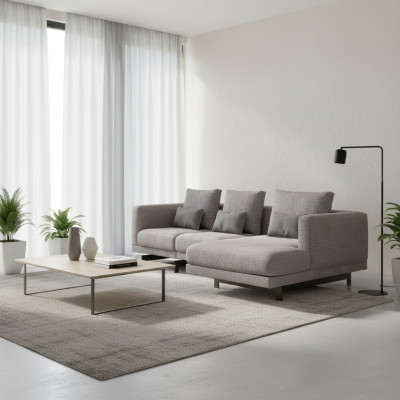 Ecksofa L-Form Designer Eck Garnitur Wunnzëmmer Sofa Polstersofa Neit Miwwelen