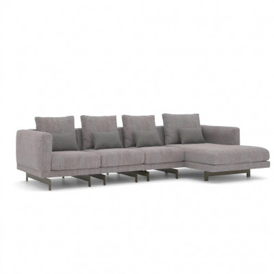 Eck-Couch L-Form Relax Wunnzëmmer Gro Eck Garnitur Gepolstert Sofa Miwwelen