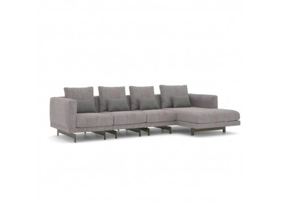 Eck-Couch L-Form Relax Wunnzëmmer Gro Eck Garnitur Gepolstert Sofa Miwwelen
