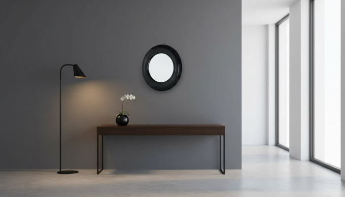 Modern Luxus Ronde Spigel Ariichtung Dekoratioun Wanndspigel Rumm