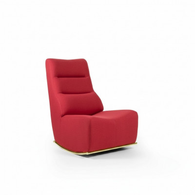 Luxus Rout Fotell Wunnzëmmer Gepolstert Sëtz Modern Sitzmöbel Designer