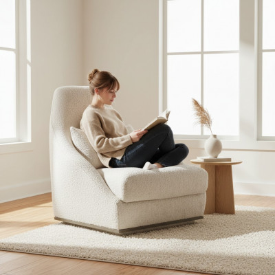 Polstermöbel Wäiss Fauteuil Luxus Sëtz Sëtzmöbel Wunnzëmmer Modernen Design