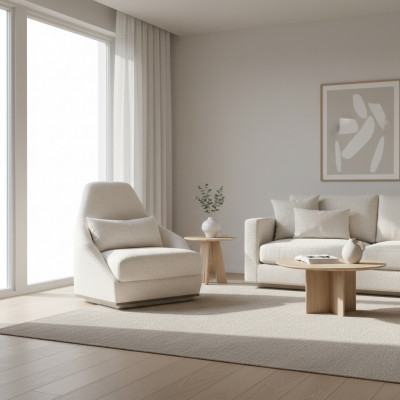 Polstermöbel Wäiss Fauteuil Luxus Sëtz Sëtzmöbel Wunnzëmmer Modernen Design