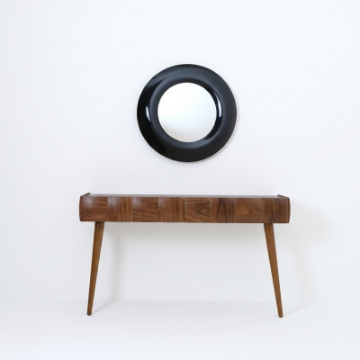 Konsole Kommode Modern Holz Konsolendësch mat Spigel Luxus Wunnzëmmer