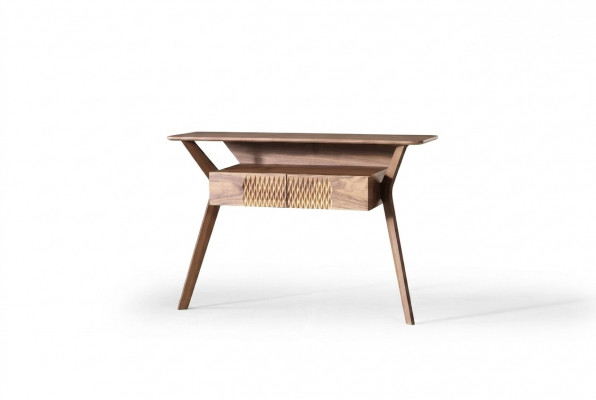 Wunnzëmmer Luxus Konsolendësch Braun Holz Dësch Modernen Design Konsole