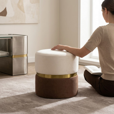 Wunnzëmmer Design Fouss-Schemel Sëtzschemel Modern Schemel Polster Nei
