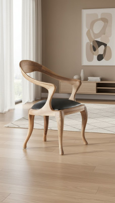 Moderne Holz Stull Iesszëmmer Sëtzmiwwel Designer Lehnstull Luxus Stull