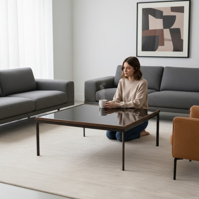 Braun Miwwelen Design Dësch Wunnzëmmer Luxus Dësch Ariichtung Nei