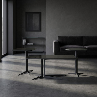 Wunnzëmmer Set 3tlg Luxus Couchtisch 2x Niewentisch Dësch Ariichtung
