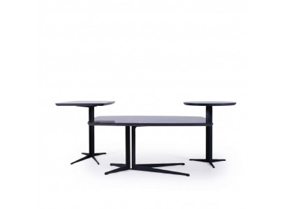 Wunnzëmmer Set 3tlg Luxus Couchtisch 2x Niewentisch Dësch Ariichtung