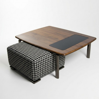 Design Komplette Modern Couchdësch mat Hocker Ariichtung Wunnzëmmer
