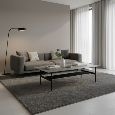 Schwaarze Couchtisch Wunnzëmmer Ariichtung Design Kaffisdësch Nei Miwwelen