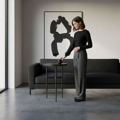 Nei Luxus Miwwelen Ronnen Säitentafel Wunnzëmmer Design Kaffisdësch Dësch
