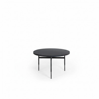 Modern ronne Säitentafel nei Luxus schwaarz Miwwelen Design Ariichtung Holz