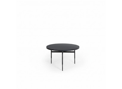 Modern ronne Säitentafel nei Luxus schwaarz Miwwelen Design Ariichtung Holz