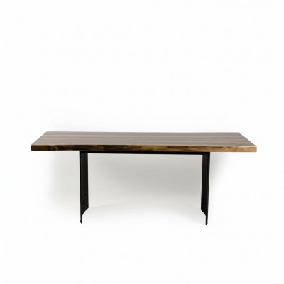 Luxus Dësch Braun Edelstahl Design Iessdëscher Holz Modern Iessdësch Nei